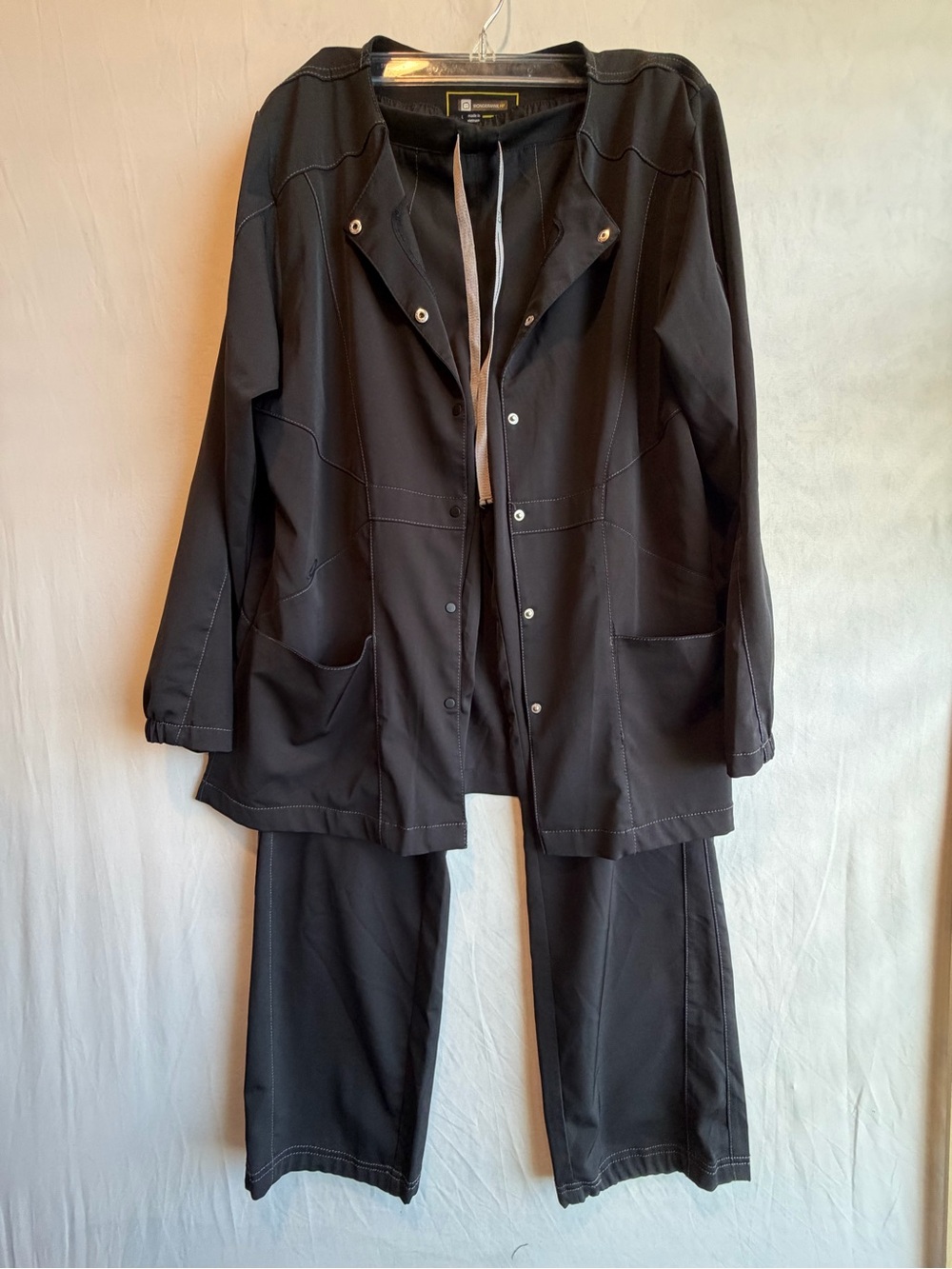 WonderWink Black Utility Snap-Front Jacket Only